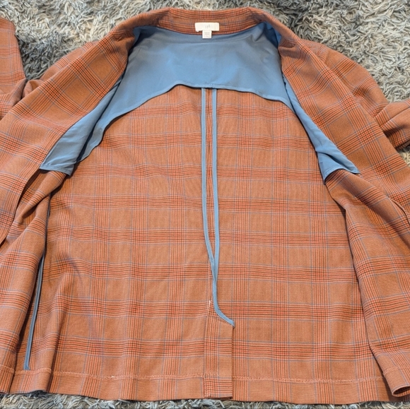 J Jill Autumn Fall Plaid Academia Preppy Lightweight lazer Jacket: Women's Large - Picture 7 of 10